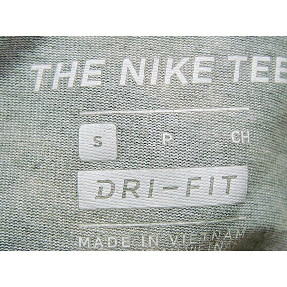Nike All Over Logo Dri Fit The Nike Tee Athletic Short Sleeve T-Shirt Gray Sz Sm - Picture 11 of 11